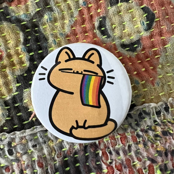 Pinback Button | Queer cat.