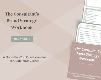 Brand Strategy Workbook | Brand Strategy Template | Branding Worksheets | Brand Marketing Templates