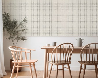 Light Plaid Wallpaper, Peel & Stick