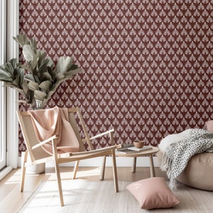 Rust Boho Spruce Wallpaper, Peel & Stick imagem 5