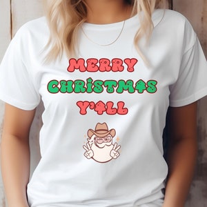 Cute Retro Santa Shirt, Country Christmas Shirt, Christmas Shirt, Southern Shirt, Holiday Shirt, Southern Charm, Christmas T-Shirt, Western