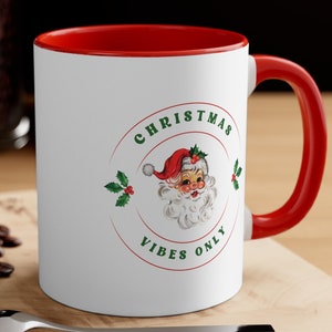 Retro Santa Christmas Mug, Christmas Coffee Cup, Christmas Mug, Holiday Mug, Christmas Gift, Mom Christmas Gift, Mom Gift, Dad Gift,