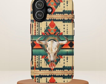Western Aztec pattern phone Case For iPhone Covers for Cowgirl Gifts for Her Southwestern Cell Phone Protector for Cowboy Cases for Samsung
