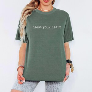 Funny Southern Shirt Bless Your Heart Tshirt for Women Gift for Mom Birthday Gifts from Daughter to Mother T Shirt Cowgirl Tee Country Girl Moss