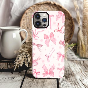 Pink Bow Phone Case: Girly Protective Cover for iPhone, Samsung, Google