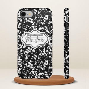 Composition personnalisée Coque pour ordinateur portable pour la rentrée des classes Housse de téléphone pour enseignant Cadeau personnalisé Nom personnalisé Accessoire pour téléphone portable