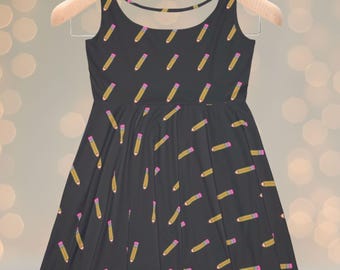 Teacher Dress Pencil Dress Teacher Skater Dress Teacher Outfit for Back to School School Teacher Appreciation Gift Elementary Classroom