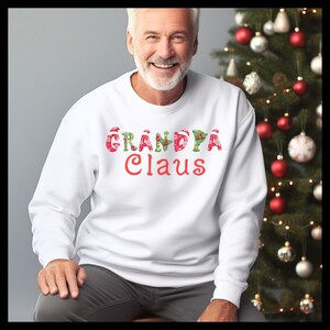 Customized Grandpa Christmas Sweatshirt, Grandpa Shirt, Grandparents Christmas Shirt, Christmas Gift