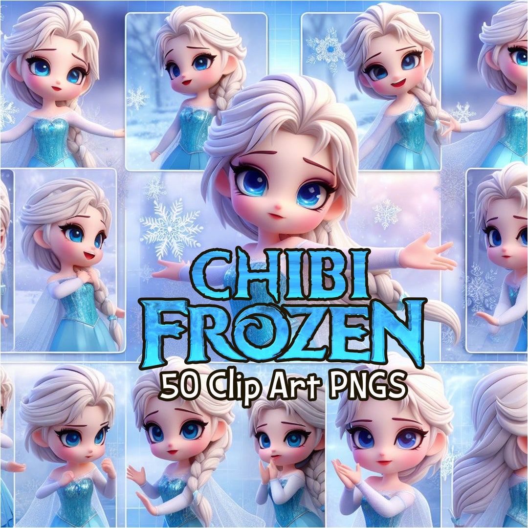 Baby Princess Elsa Clipart PNG Full Commercial Use Etsy