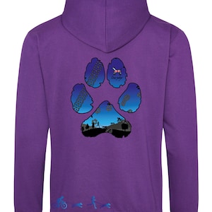 Canicross & Bikejor Trail Dog Paw Print Cotton Hoodie