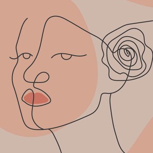 Modern art digital painting women face
