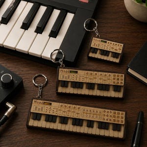Synthesizer Music Laser With Cut Wood, Oscillator Engraved Pendant
