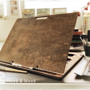 Portable Wooden Table Easel - Adjustable Folding Desktop Art Stand for Drawing, Painting & Sketching up to A3 - Compact Artist Desk Gift