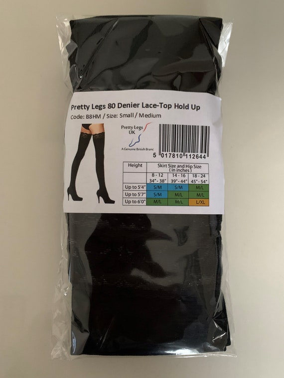 In Praise Of Ten Denier Black Lace Top Hold Up Stockings – Jenny Raven