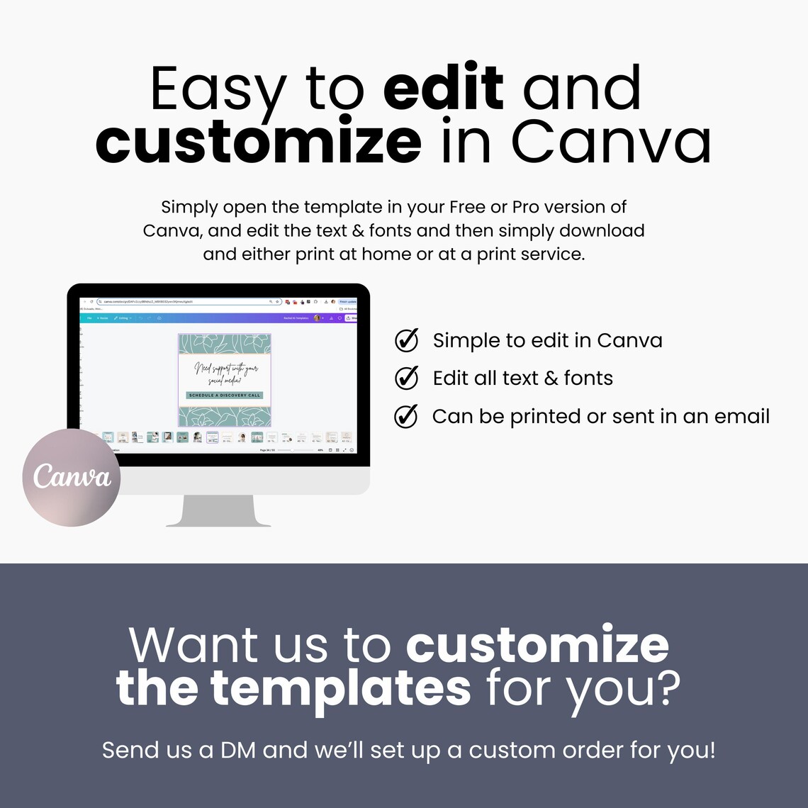 Customize Templates 50 Virtual Assistant Social Media Templates | Canva Social Media ...