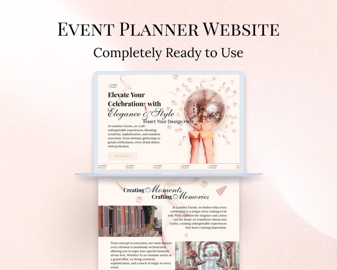 Event Planner Website – Ready-to-use & Editable Party Organizer Landing ...