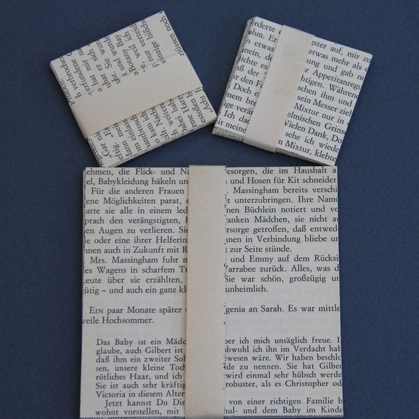 Bastelpapier aus alten Büchern, Origami, nachhaltiges Papier, Upcycling, Faltpapier, Material zum Falten