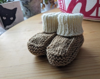 Handknit Baby Booties (Ugg Style)