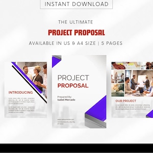 Professional cover, Business proposal, Editable design, Project portfolio, Creative layout, Proposal packaging, Document enhancement