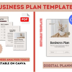 Business plan template, business analysis tools, financial Planning startup guide customizable Plan, investor ready, business Developments