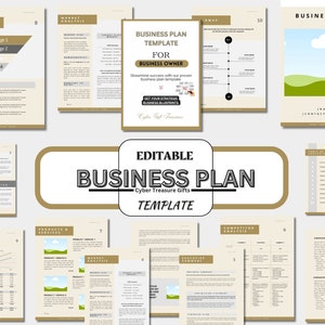 Entrepreneur tool financial Planning startup guide customizable Plan, investor ready, etsy exclusive success Planning business Developments