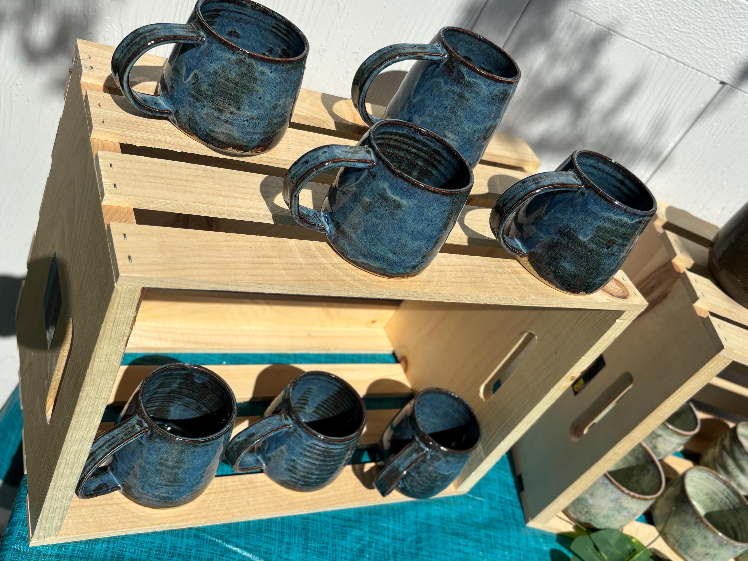 Denim Blue Stoneware Mug