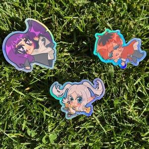 Frieren Stickers, Frieren: Beyond Journey&#39;s End sticker, Fern sticker, Stark, anime, manga, kawaii, premium vinyl dishwasher safe sticker