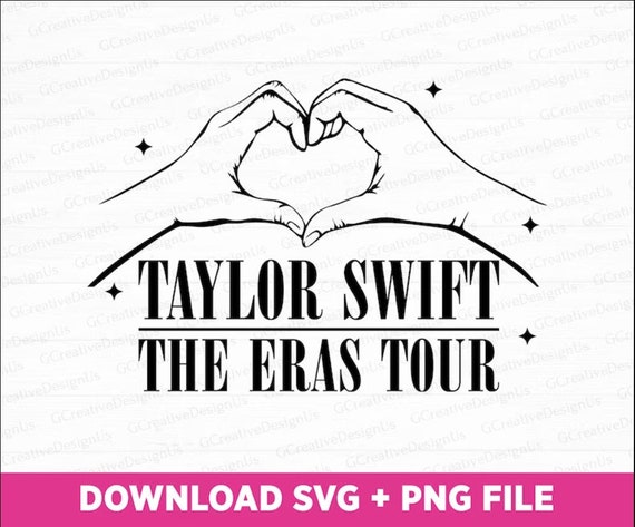 Taylor&#39;s Version Svg, Taylor&#39;s Hand Heart Sign Svg, The Eras Tour Svg, Taylor&#39;s Eras Svg, Png Svg Files For Print and Cut, Instant Download