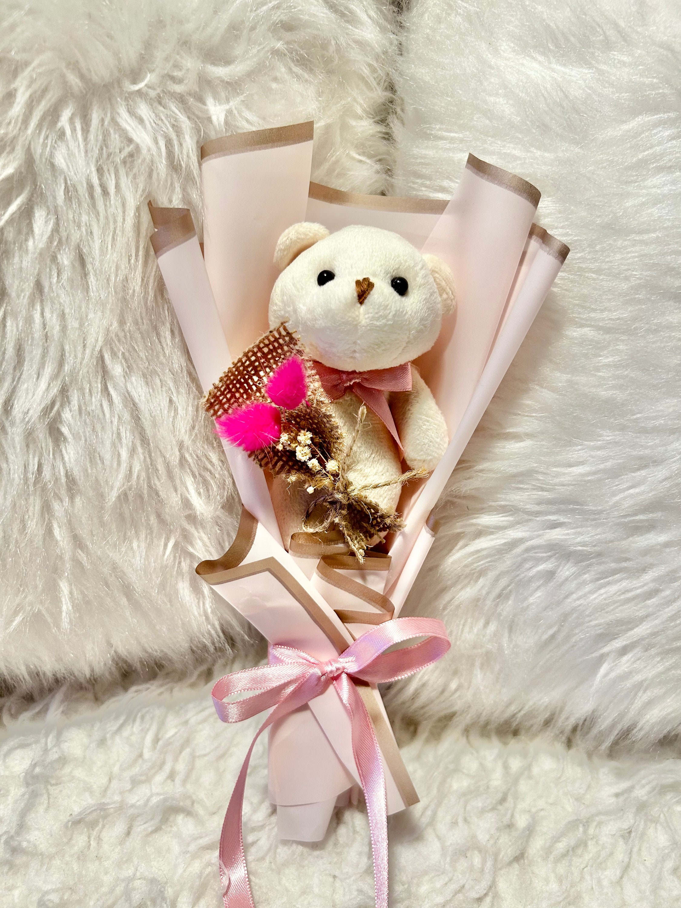 Pink small teddy bear sales
