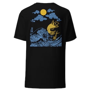 Japanese Big Wave Unisex t-shirt Best Japanese meme Gift Genderneutral tee Fish