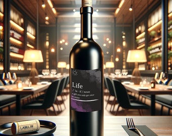 LIFE | Wine label | Ready to print design label