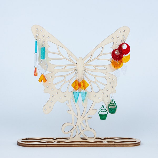 Porte-Bijoux en bois Papillon Monarque, Support à bijoux élégant, Rangements et organisation bijoux, Boîte à Bijoux, Idée cadeau pour elle