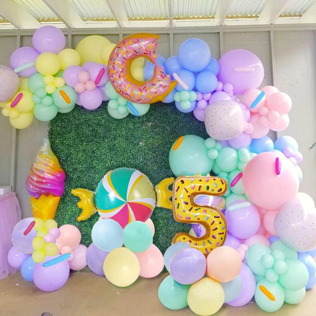 Donut Pastel Garland Arch Balloon Kit by JuliesCreativeWorld