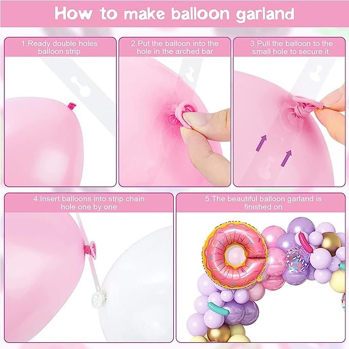 Donut Pastel Garland Arch Balloon Kit by JuliesCreativeWorld