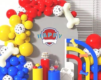 Paw Patrol Inspaired Balloon Garland 127 Pcs Arch Decoration