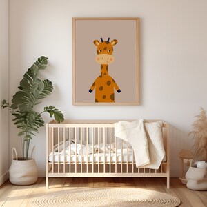Cute Giraffe Animal Prints for Kids Room - Nursery Decor With Cute ...