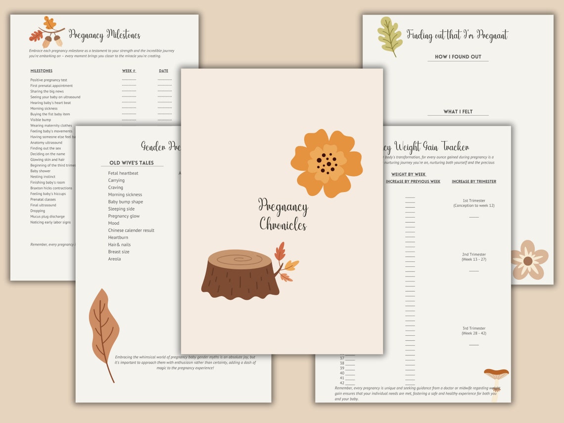 Printable Pregnancy Journal Printable Pregnancy Planner - Etsy