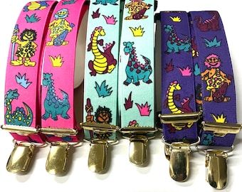 Bambini Suspenders 4 Clip H Shape in 3 Colors