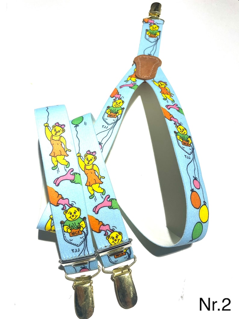 Children's suspenders 3 clip Y shape Bambini straps image 3