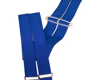 Kinder Hosenträger 4 Clip H Form in Blau