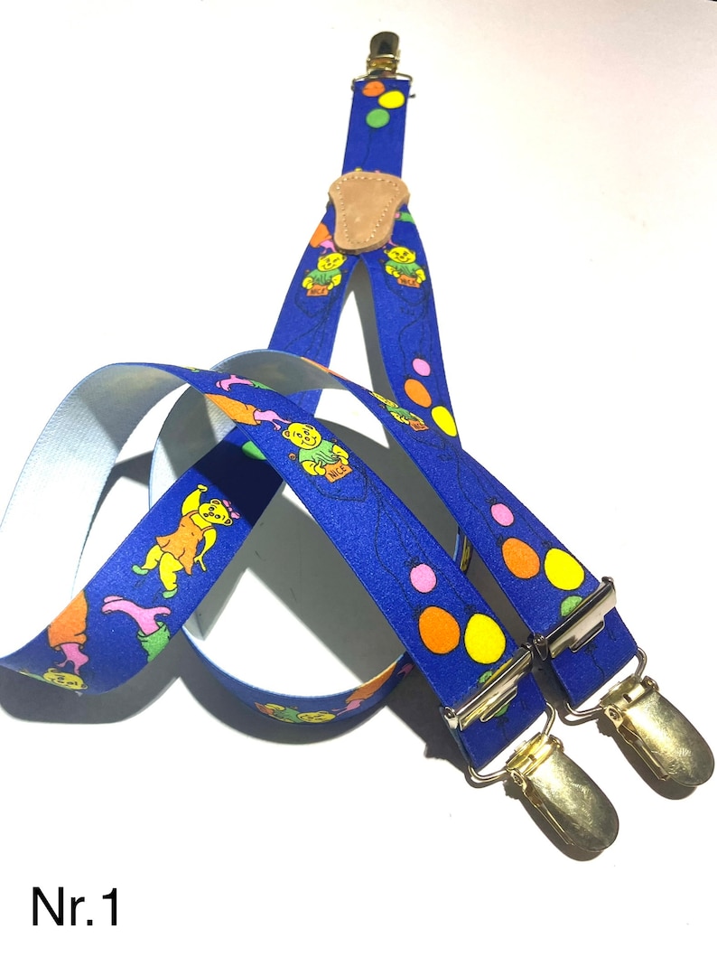 Children's suspenders 3 clip Y shape Bambini straps image 2