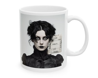 Gothic Mug: Emo Girl Ceramic Coffee Cup