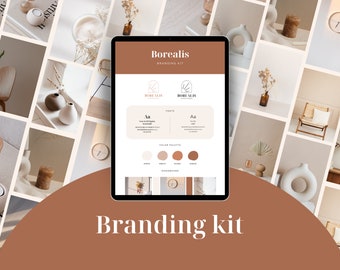 Branding Kit Template | Business Logo Color Palette Mood board | Canva Templates