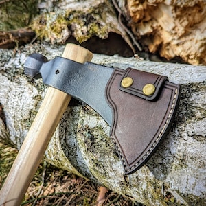 Handgjord läderyxslida: Rifleman's Hawk Cold Steel-fodral