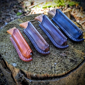 Fodero in pelle per coltello Opinel N7 - N12, fatto a mano, custodia Opinel