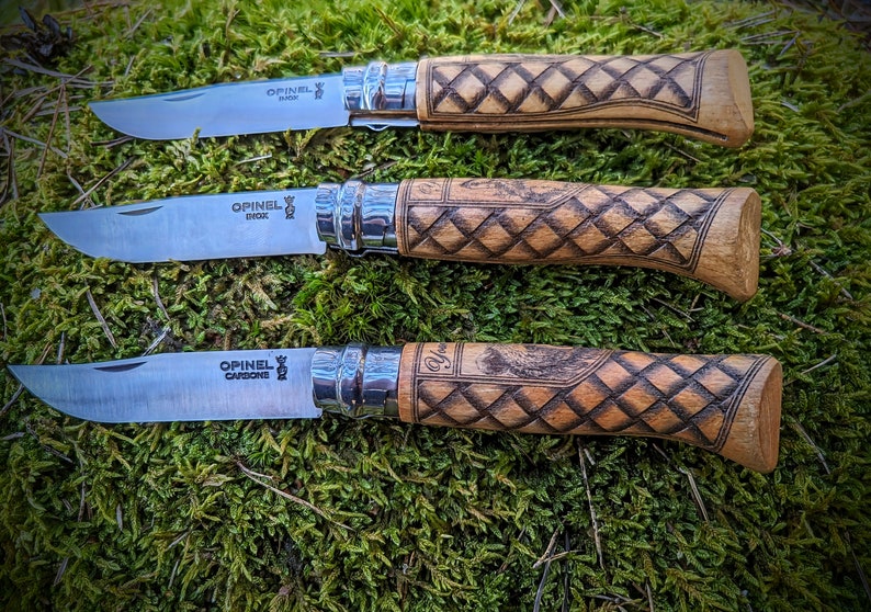 Personalized Pocket Knife, Opinel, Best Camping Cutter, Military Survival Equipment, Pet Laser Engraved Knife, Unique Military Gifts image 3