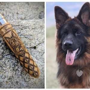 Personalized Pocket Knife, Opinel, Best Camping Cutter, Military Survival Equipment, Pet Laser Engraved Knife, Unique Military Gifts Your Pet Picture