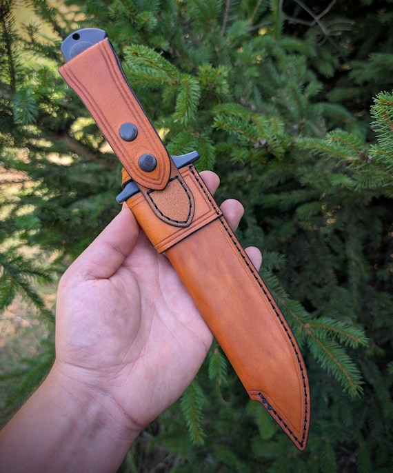 Handmade Leather Sheath for Drop Forged Survivalist Cold Steel