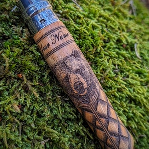 Personalized Pocket Knife, Opinel, Best Camping Cutter, Military Survival Equipment, Pet Laser Engraved Knife, Unique Military Gifts Bear