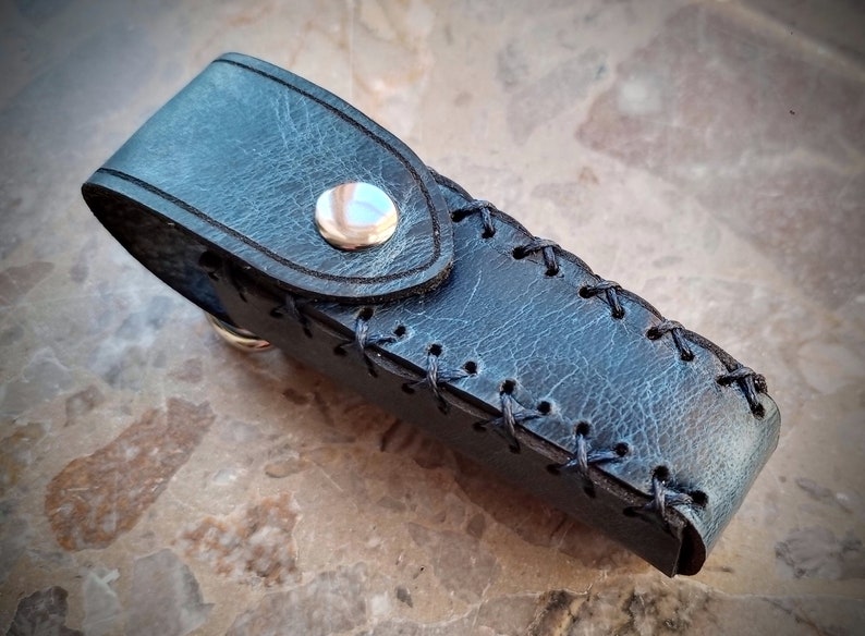 Swiss Army Knife Sheath, Handmade, Crazy Horse Leather only Sheath Etsy